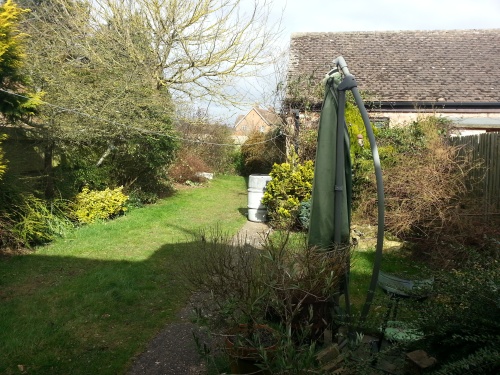 Don't be fooled. It may look lovely and sunny and warm in my back garden, but it's brass monkeys out there.